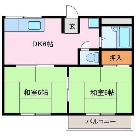 宇治山田駅 徒歩5分 2階の物件間取画像